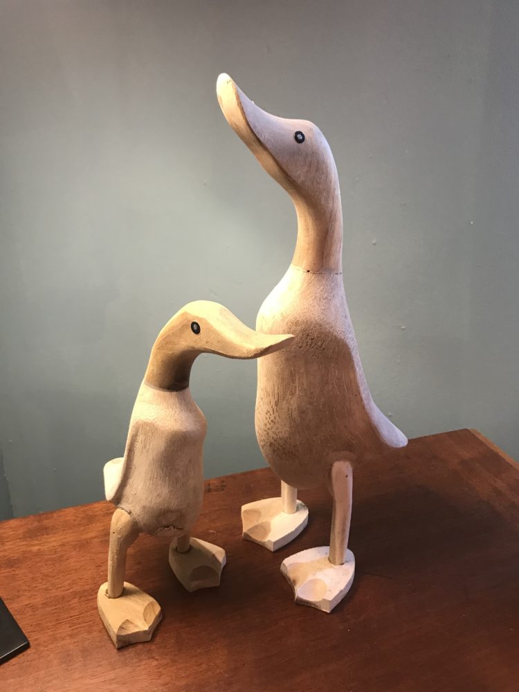 exotica import Canard en Bois décoratif et Rigolo H. 25cm